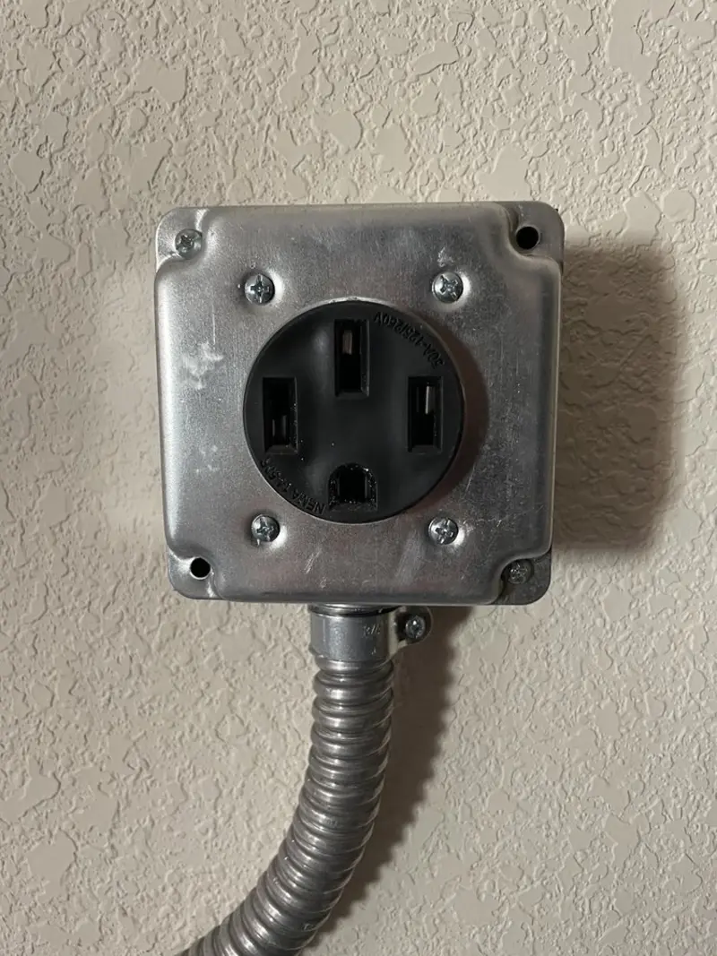 NEMA 14-50 outlet installed for Smart Home Electrical in Leroy